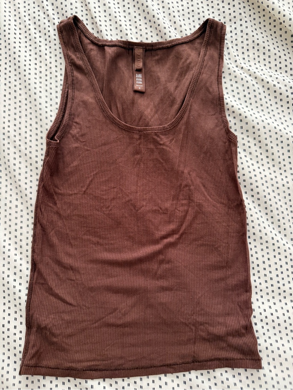 Women’s Ribbed Tank Top in Chocolate Brown